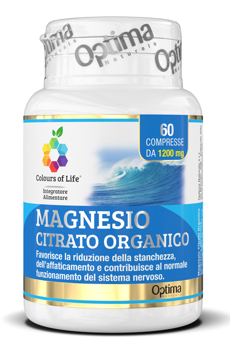 COLOURS OF LIFE MAGNESIO CITRATO ORGANICO 60 COMPRESSE 1200 MG - Farmapanda Srl