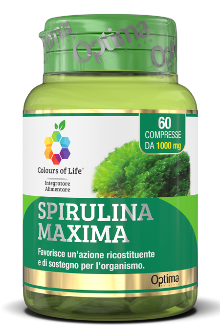 COLOURS OF LIFE SPIRULINA MAXIMA 60 COMPRESSE 1000 MG - Farmapanda Srl