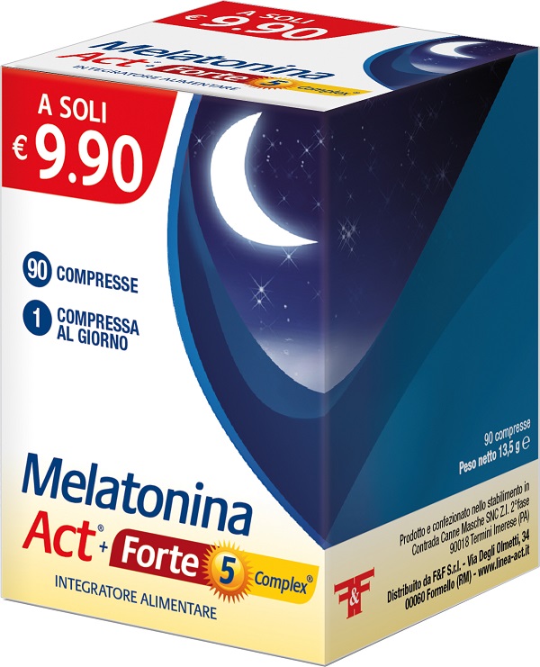 MELATONINA ACT+FORTE 5 COMPLEX 90 COMPRESSE - Farmapanda Srl