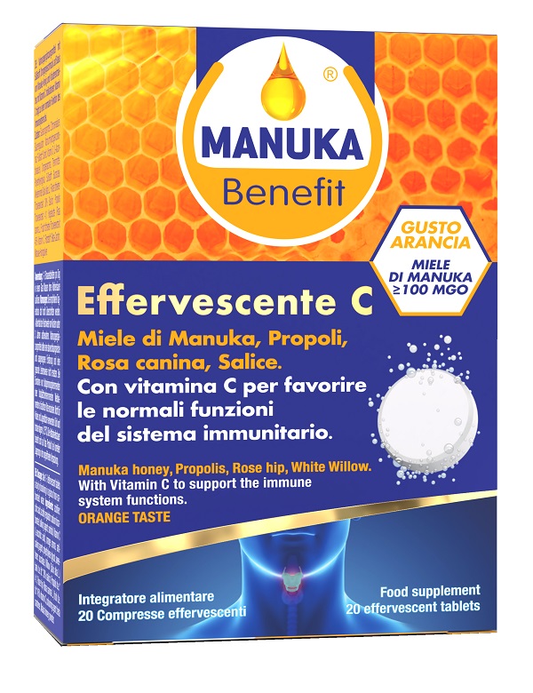 MANUKA BENEFIT EFFERVESCENTE C 20 COMPRESSE - Farmapanda Srl