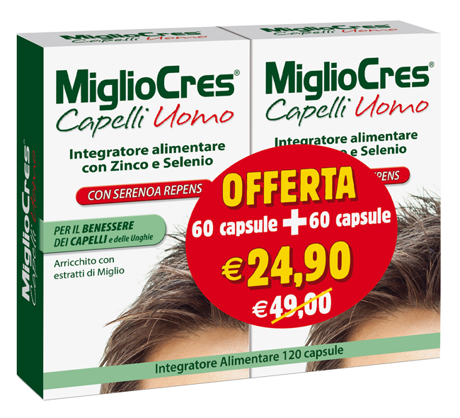 MIGLIOCRES UOMO 60+60 CAPSULE PROMO - Farmapanda Srl