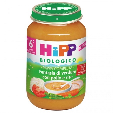 HIPP BIO PAPPA PRONTA FANTAS VERD POLLO RISO 190 G - Farmapanda Srl
