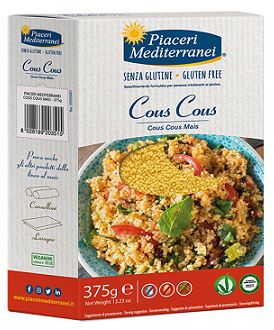 PIACERI MEDITERRANEI COUS COUS DI MAIS 375 G - Farmapanda Srl