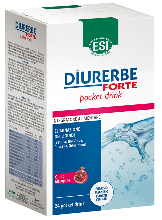 ESI DIURERBE FORTE POCKET DRINK MELOGRANO 24 X 20 ML - Farmapanda Srl
