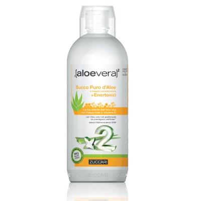 ALOEVERA2 SUCCO PURO D'ALOE DOPPIA CONCENTRAZIONE + ENERTONICI 1 LITRO - Farmapanda Srl