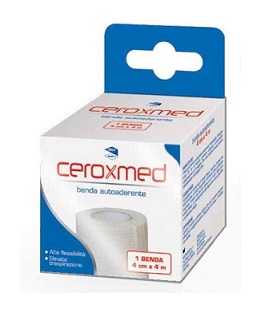 BENDA ELASTICA AUTOADERENTE CEROXMED 4 X 400 CM 1 PEZZO - Farmapanda Srl