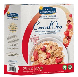 PIACERI MEDITERRANEI CEREALORO FIOCCHI DI RISO CON MAIS E FRUTTI ROSSI 250 G - Farmapanda Srl