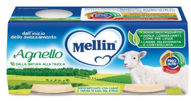 MELLIN OMOGENEIZZATO AGNELLO 2 PEZZI X 80 G - Farmapanda Srl