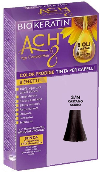 BIOKERATIN ACH8 COLOR PRODIGE 3/N CASTANO SCURO - Farmapanda Srl