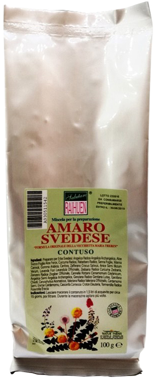 RAIHUEN ERBE SVEDESI CONTUSO PREPARATO PER AMARO SVEDESE 100 G - Farmapanda Srl