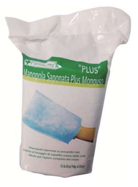 MANOPOLA SAPONATA PLUS MONOUSO 20 PEZZI - Farmapanda Srl
