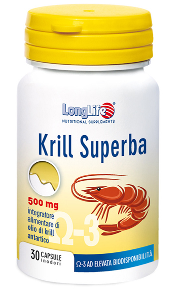 LONGLIFE KRILL SUPERBA 30 CAPSULE INODORI DA 600 MG - Farmapanda Srl