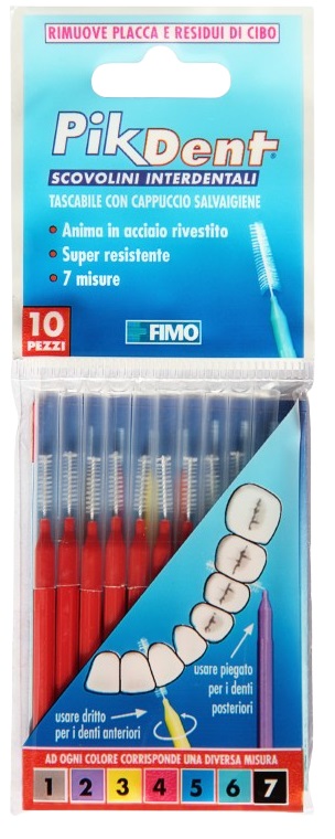 PIKDENT STUZZICOLINO 4 ROSSO 10 PEZZI - Farmapanda Srl