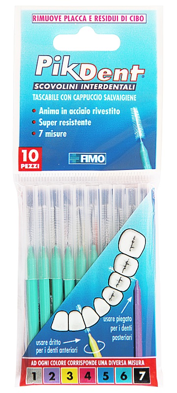 PIKDENT STUZZICOLINO 6 VERDE 10 PEZZI - Farmapanda Srl