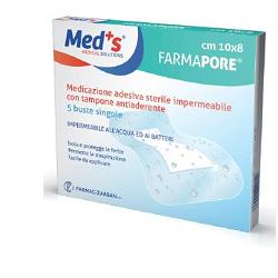 MEDICAZIONE MEDS PORE ADESIVA IMPERMEABILE 10X6CM 5 PEZZI - Farmapanda Srl