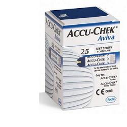 STRISCE MISURAZIONE GLICEMIA ACCU-CHEK AVIVA BRK RETAIL 25 PEZZI - Farmapanda Srl