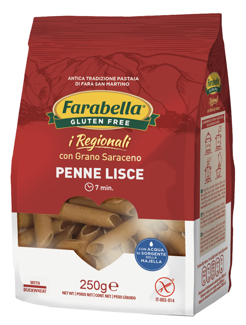 FARABELLA PENNE LISCE GRANO SARACENO 250 G - Farmapanda Srl