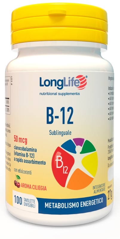 LONGLIFE B12 50MCG SUBLINGUALE 100 TAVOLETTE - Farmapanda Srl