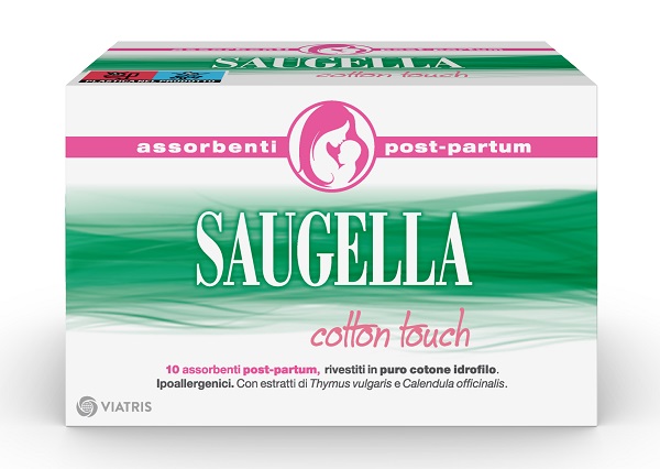 SAUGELLA COTTON TOUCH ASSORBENTI POSTPARTUM 10 PEZZI - Farmapanda Srl