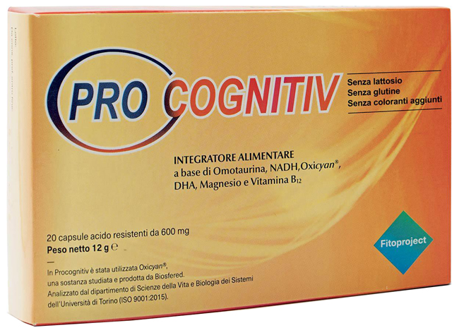 PROCOGNITIV 20 CAPSULE ACIDO RESISTENTI VEGETALI DA 600 MG - Farmapanda Srl