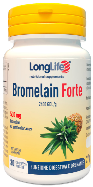 LONGLIFE BROMELAIN FORTE 30 COMPRESSE - Farmapanda Srl