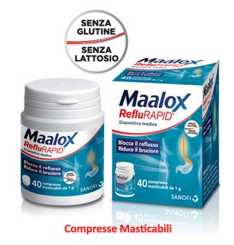 MAALOX REFLURAPID 40 COMPRESSE MASTICABILI - Farmapanda Srl
