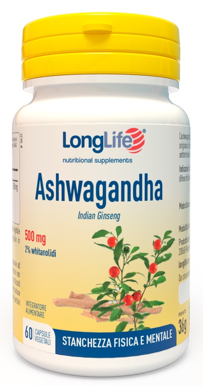 LONGLIFE ASHWAGANDHA 60 CAPSULE 500 MG - Farmapanda Srl