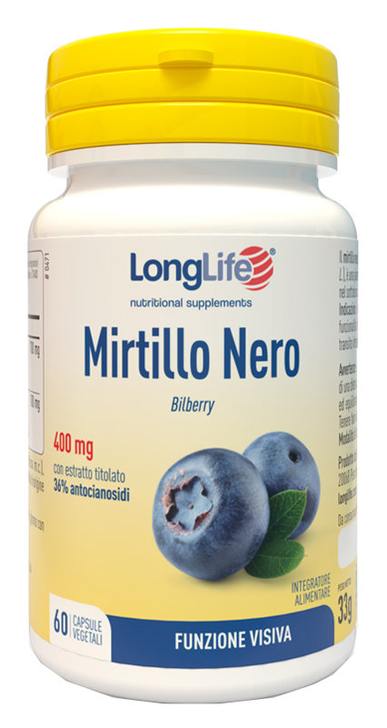 LONGLIFE MIRTILLO NERO 60 CAPSULE VEGETALI - Farmapanda Srl