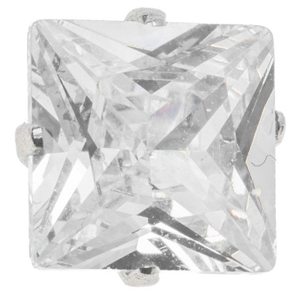 ORECCHINO ZIRCONE QUAD BIANCO 6 - Farmapanda Srl