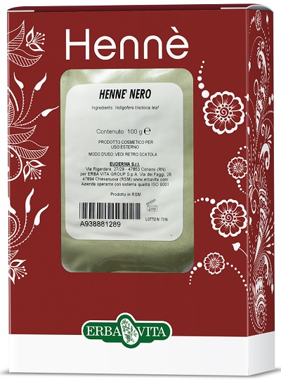 HENNE COLORANTE CAPELLI NERO 100 G - Farmapanda Srl