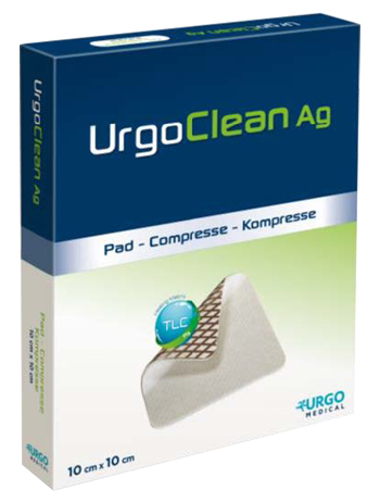 MEDICAZIONE TNT ASSORBENTE GELIFICANTE URGOCLEAN AG/SILVER 10X10CM 10 PEZZI - Farmapanda Srl