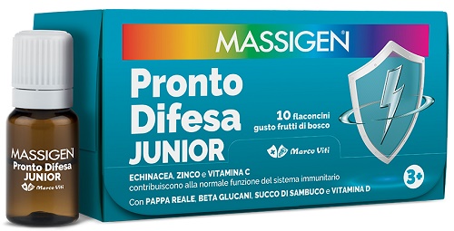 MASSIGEN PRONTO DIFESA JUNIOR 10 FLACONCINI DA 10 ML - Farmapanda Srl