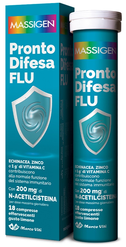 MASSIGEN PRONTO DIFESA FLU 18 COMPRESSE EFFERVESCENTI - Farmapanda Srl