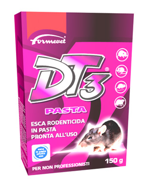 DT3 PASTA ESCA RODENTICIDA PRONTA ALL'USO 150 G - Farmapanda Srl
