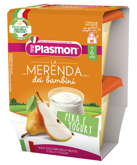 PLASMON LA MERENDA DEI BAMBINI SAPORI DI NATURA PERA YOGURT ASETTICO 2 X 120 G - Farmapanda Srl