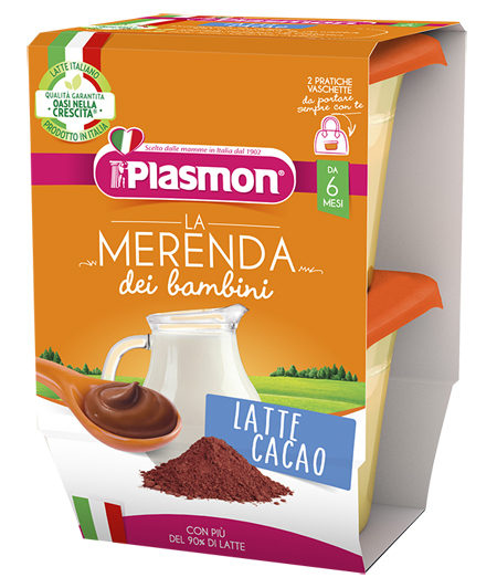 PLASMON LA MERENDA DEI BAMBINI MERENDE LATTE CACAO ASETTICO 2 X 120 G - Farmapanda Srl