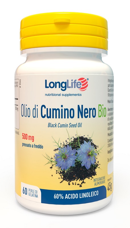 LONGLIFE OLIO DI CUMINO NERO BIO 60 PERLE IN GELATINA - Farmapanda Srl