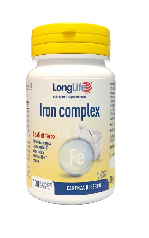 LONGLIFE IRON COMPLEX 100 COMPRESSE RIVESTITE - Farmapanda Srl