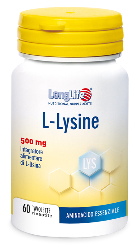 LONGLIFE L-LYSINE 500MG 60 TAVOLETTE RIVESTITE DA 860 MG - Farmapanda Srl