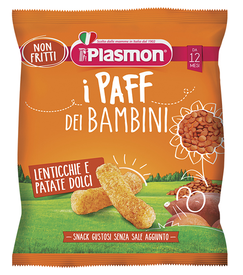 PLASMON DRY SNACK PAFF LENTICCHIE-PATATA DOLCE 15 G - Farmapanda Srl