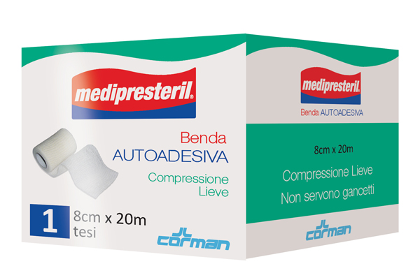 MEDIPRESTERIL BENDA AUTOADESIVA 8X2000 CM 1 PEZZO - Farmapanda Srl
