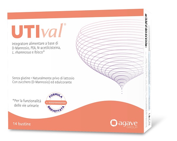 UTIVAL 14 BUSTINE SENZA GLUTINE NATURALMENTE PRIVO DI LATTOSIO CON ZUCCHERO D-MANNOSIO ED EDULCORANTE FORMULA BREVETTATA N. 102021000021134 - Farmapanda Srl