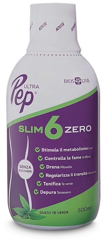 ULTRA PEP SLIM 6 ZERO TE' VERDE 500 ML BIOSLINE - Farmapanda Srl