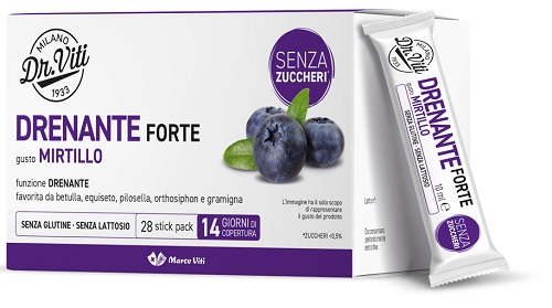 DR VITI DRENANTE FORTE MIRTILLO 28 STICK PACK SENZA ZUCCHERI - Farmapanda Srl