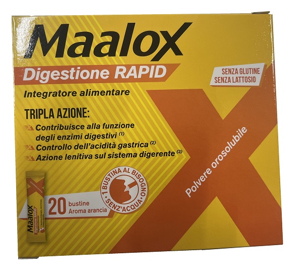 MAALOX DIGESTIONE RAPID 20 BUSTINE DA 2 G - Farmapanda Srl