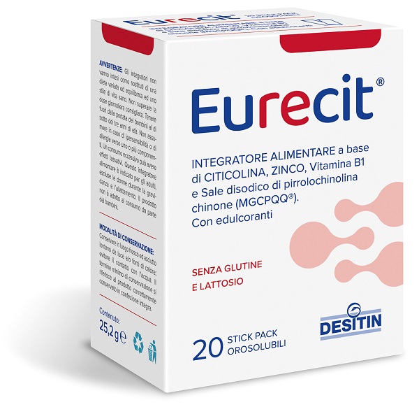 EURECIT 20 STICK PACK OROSOLUBILI DA 1,26 G CON EDULCORANTI SENZA GLUTINE SENZA LATTOSIO - Farmapanda Srl