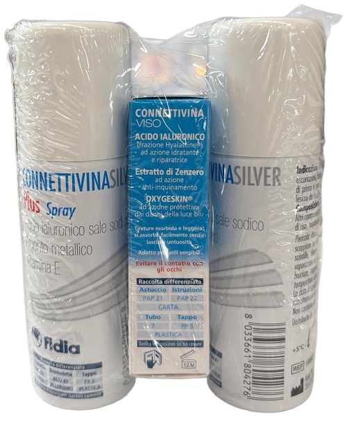 CONNETTIVINASILVER PLUS BIPACK SPRAY 50 ML + CONNETTIVINAVISO CREMA 50 ML CAMPIONE - Farmapanda Srl