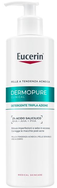 EUCERIN DERMOPURE CLINICAL DETERGENTE TRIPLA AZIONE 400 ML - Farmapanda Srl