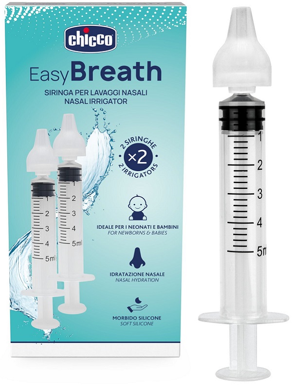 SIRINGA NASALE LAVAGGI EASY BREATH CHICCO 2 PEZZI - Farmapanda Srl