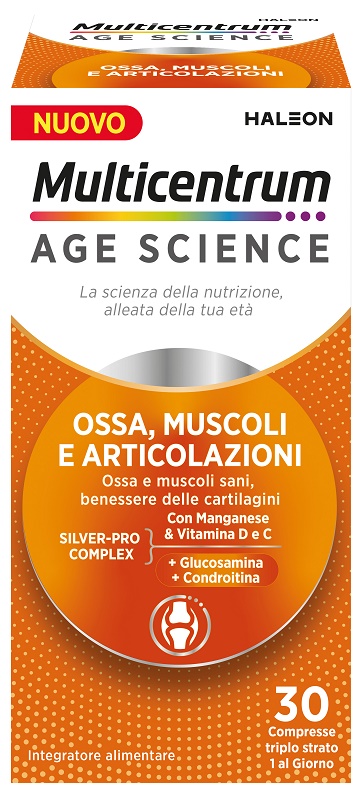 MULTICENTRUM AGE SCIENCE OSSA MUSCOLI ARTICOLAZIONI 30 COMPRESSE - Farmapanda Srl